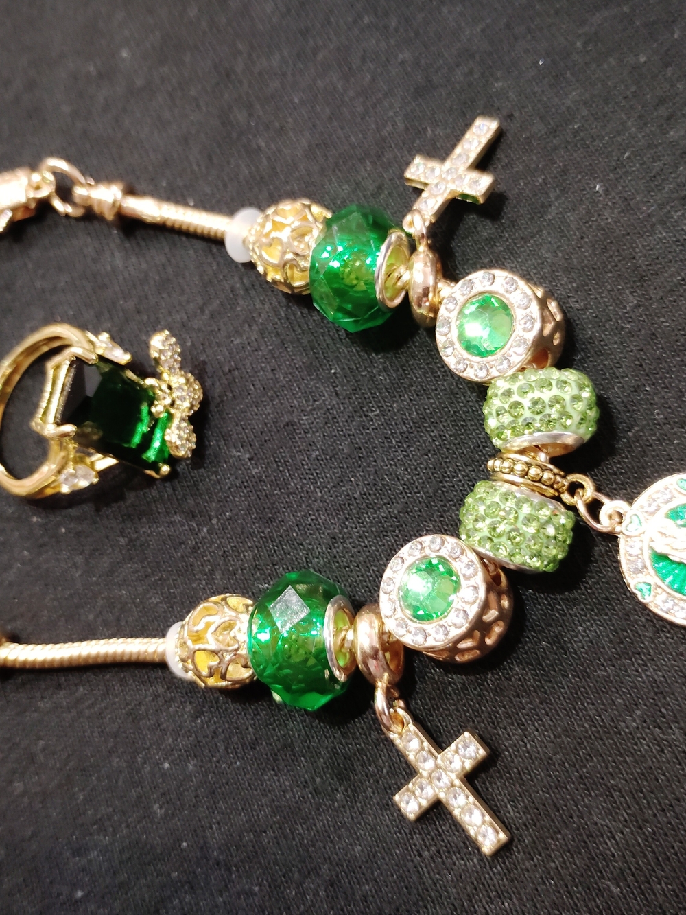 Catholic St Jude Bracelet Ring Set